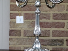 Napoleon III style Pair solid 925 silver candelabra Weight 2083 gr. 1880