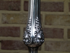 Napoleon III style Pair solid 925 silver candelabra Weight 2083 gr. 1880