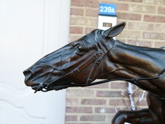 Napoleon III style Sculpture by I. Bonheur of a jockey in patinated bronze, France 1870