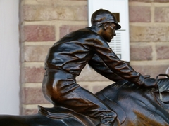 Napoleon III style Sculpture by I. Bonheur of a jockey in patinated bronze, France 1870