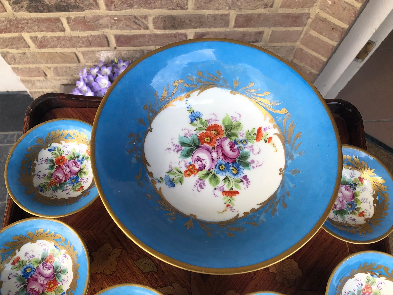 Napoleon III Set of 1 plate and 6 cups