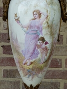 Napoleon III style Sévres porcelain vase with cloisonné and romantic scene, France 1880