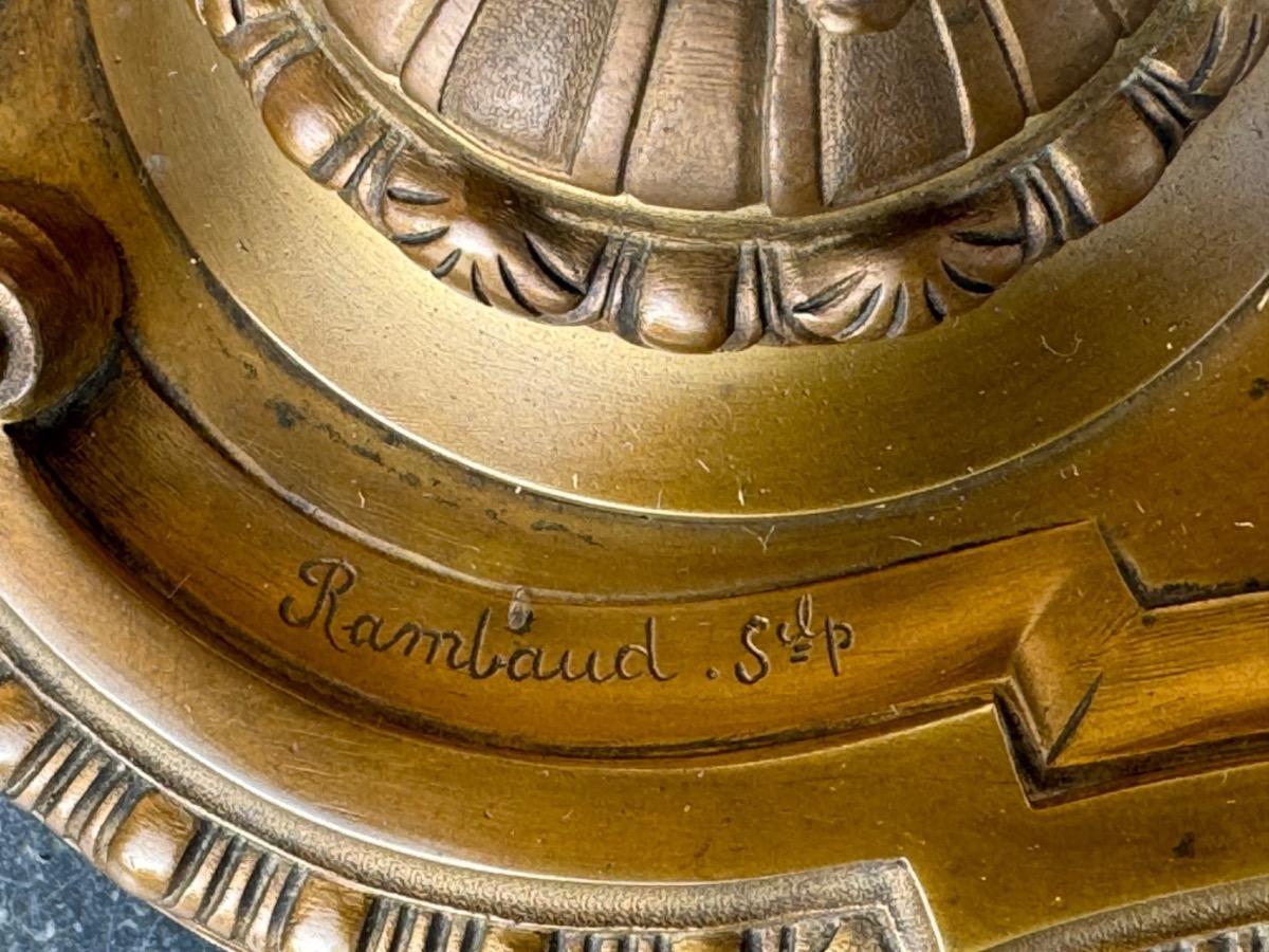 Nice bronze gilded inkwell by signed Ramboud and Susse Frères 