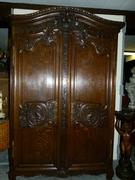 Normandisch style Armoire de marriage in Oak, France 1880