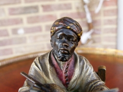 Orient style Sculpture of a Oriental man in cold painted bronze, Austria,Vienna 1900