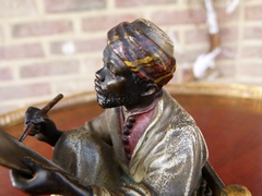 Orient style Sculpture of a Oriental man in cold painted bronze, Austria,Vienna 1900