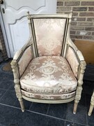 style Pair patinated armchairs , France 1940