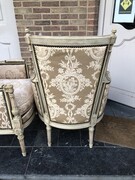 style Pair patinated armchairs , France 1940