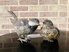 style Pair Vienna bronzes of birds in cold painted bronze, Austria,Vienna 1920