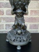 Renaisence style Pendule  in spelter zamac, France 1900