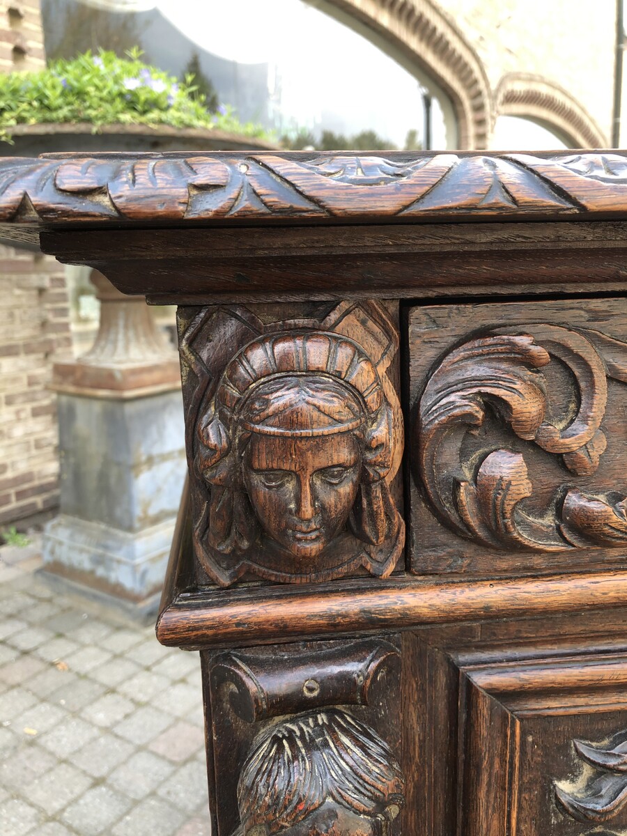 Renaisence Two doors carved cabinet