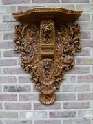 Renaisence style Wall console in carved oak, Belgium 1930