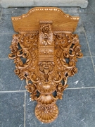 Renaisence style Wall console in carved oak, Belgium 1930