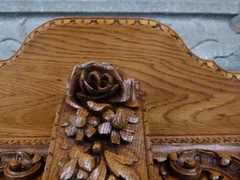 Renaisence style Wall console in carved oak, Belgium 1930