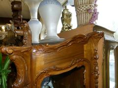 Rokoko style Displaycabinet vitrine in carved wallnut, Germany 1880