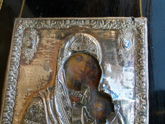 Russian silver icon with different stamps in silver, Russia 1834