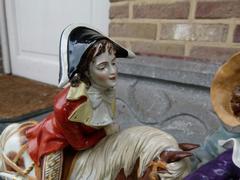 sculpture of a lady in a carriage in porcelain, Germany 1940