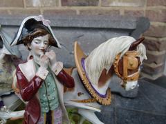 sculpture of a lady in a carriage in porcelain, Germany 1940