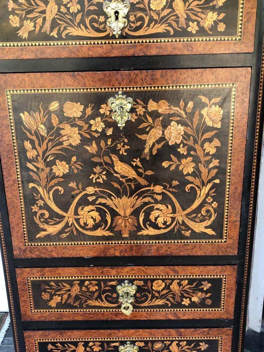 Secretary in Napoleon III style with nice quality of marquetry 