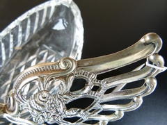 style Sugar pot in the model of a swan in silver 835 and crystal, Germany 1920