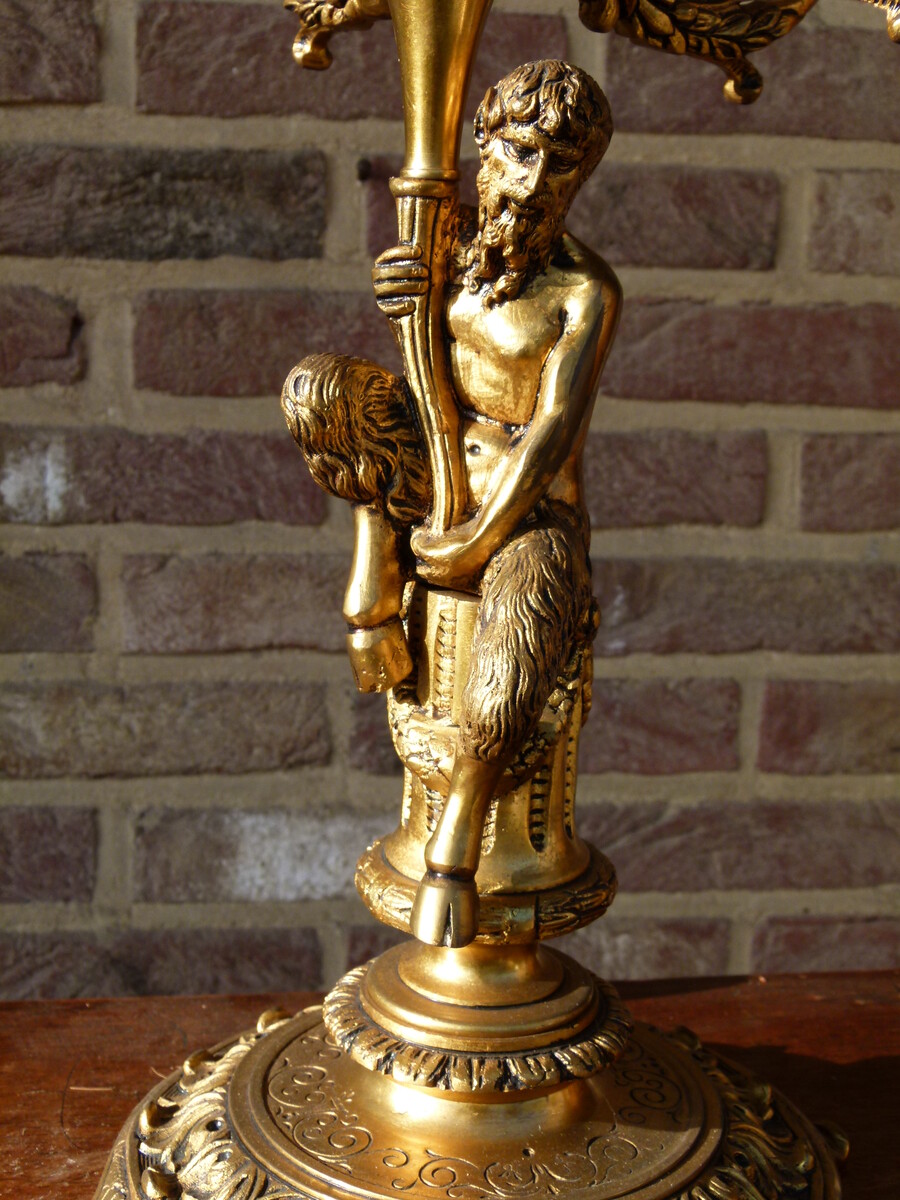 table lamp with a faun