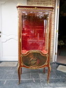 Transition style  F.Linke signed Displaycabinet  in satinwood and gilded bronzes, France 1890