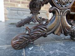 style Travailleuse lady desk in carved asiatique wood 1900