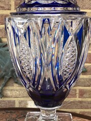 style Val Saint Lambert VSL vase in crystal, Belgium,Liége 1920