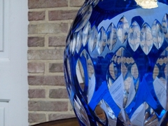 style VSL Val Saint Lambert vase signed by Xavier Crespo number 170/200 in crystal , Belgium,Liége