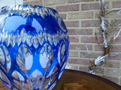 style VSL Val Saint Lambert vase signed by Xavier Crespo number 170/200 in crystal , Belgium,Liége