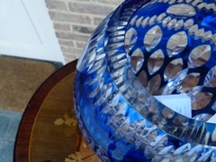 style VSL Val Saint Lambert vase signed by Xavier Crespo number 170/200 in crystal , Belgium,Liége